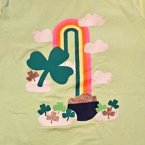 Kids Green Shamrock Graphic Tee